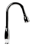 ALFI brand 1.8 GPM Lever Gooseneck Spout Touch Kitchen Faucet, Gray, Pull Down, Polished Chrome, Traditional, ABKF3783-PC