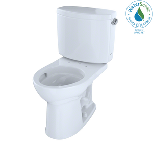 Alternate Image for TOTO Drake II Two-Piece Round 1.28 GPF Universal Height Toilet with CEFIONTECT and Right-Hand Trip Lever, Cotton White, Vitreous China, CST453CEFRG#01