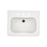 TOTO Promenade 24" x 19-1/4" Rectangular Pedestal Bathroom Sink for 8 inch Center Faucets, Colonial White, Vitreous China, LPT532.8N#11