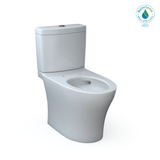 TOTO Aquia IV Two-Piece Elongated Dual Flush 1.28 and 0.9 GPF Toilet with CEFIONTECT, Cotton White, Vitreous China, CST446CEMFGN#01