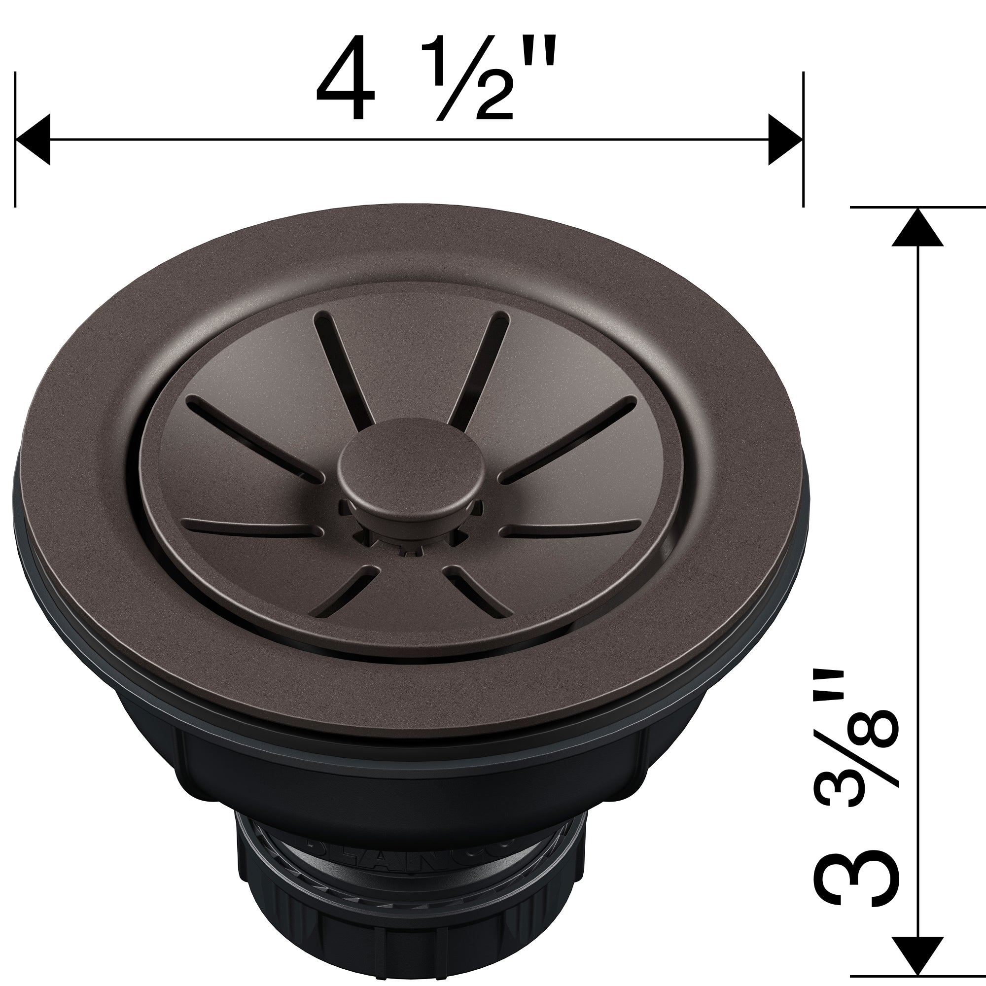 Blanco Essential Silgranit Color-Matched 3.5" Basket Strainer Drain with Turn-to-Close Design Product Image