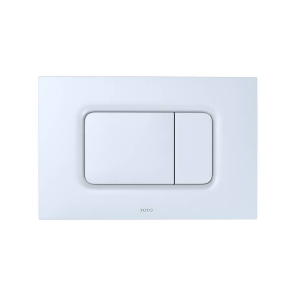 TOTO Dual Flush Rectangle Push Button Plate for Select DuoFit In-Wall Tank Unit, White Matte, Plastic, YT920#WH