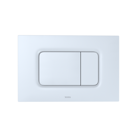 TOTO Dual Flush Rectangle Push Button Plate for Select DuoFit In-Wall Tank Unit, White Matte, Plastic, YT920#WH