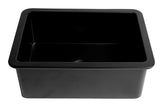 ALFI brand 27" Dual Mount Fireclay Kitchen Sink, Black Matte, No Faucet Hole, ABF2718UD-BM