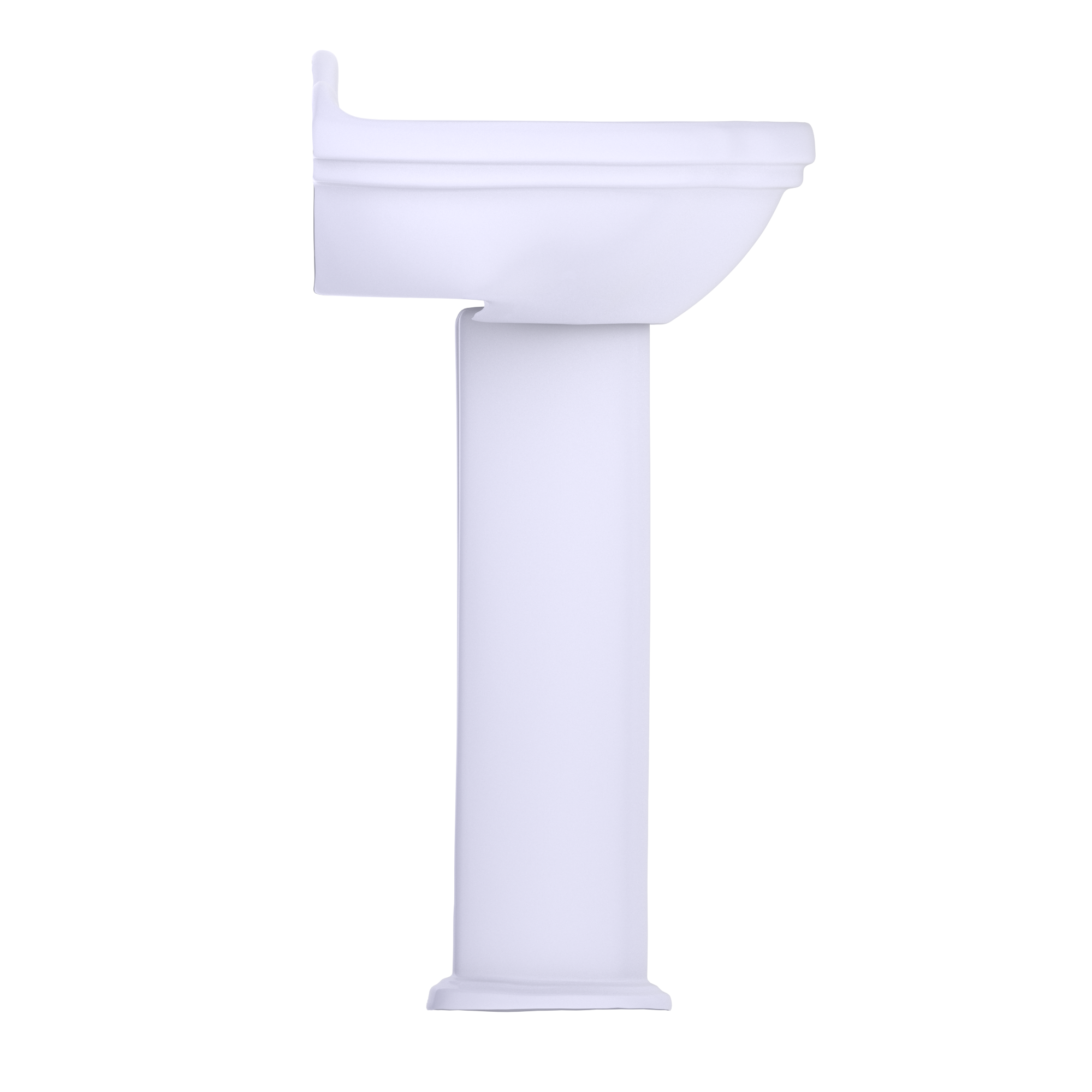 TOTO Whitney Oval Pedestal Bathroom Sink for Single Hole Faucets, Cotton White, Vitreous China, LPT754#01