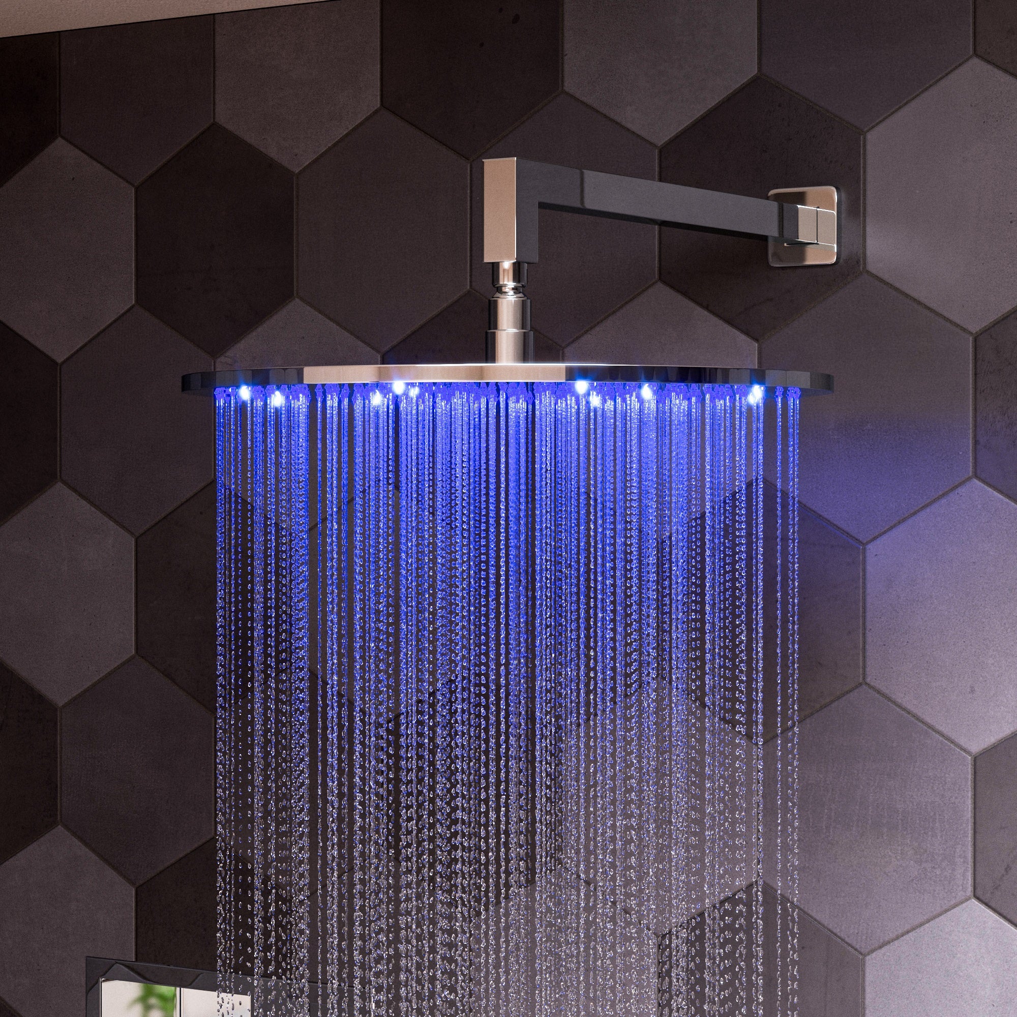 Alternative View of ALFI brand LED16R-PC Polished Chrome 16" Round Multi Color LED Rain Shower Head, Brass