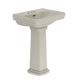 TOTO Promenade 24" x 19-1/4" Rectangular Pedestal Bathroom Sink for 4 inch Center Faucets, Bone, Vitreous China, LPT532.4N#03