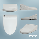 TOTO WASHLET C5 Electronic Bidet Toilet Seat with PREMIST and EWATER+ Wand Cleaning, Elongated, Sedona Beige, Plastic, SW3084#12