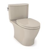 TOTO Nexus 1G Two-Piece Elongated 1.0 GPF Universal Height Toilet with CEFIONTECT and SS124 SoftClose Seat, WASHLET+ Ready, Bone, Vitreous China, MS442124CUFG#03