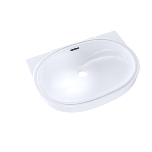 Alternate Image for TOTO Oval 19-11/16" x 13-3/4" Undermount Bathroom Sink with CEFIONTECT, Cotton White, Vitreous China, LT546G#01