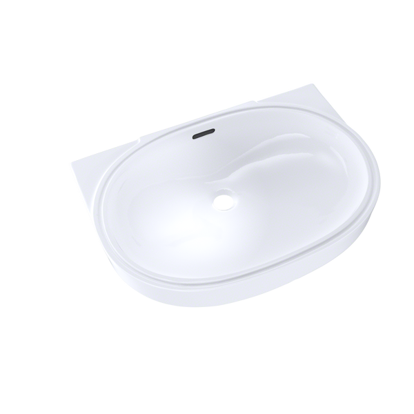 TOTO Oval 19-11/16" x 13-3/4" Undermount Bathroom Sink with CEFIONTECT, Cotton White, Vitreous China, LT546G#01