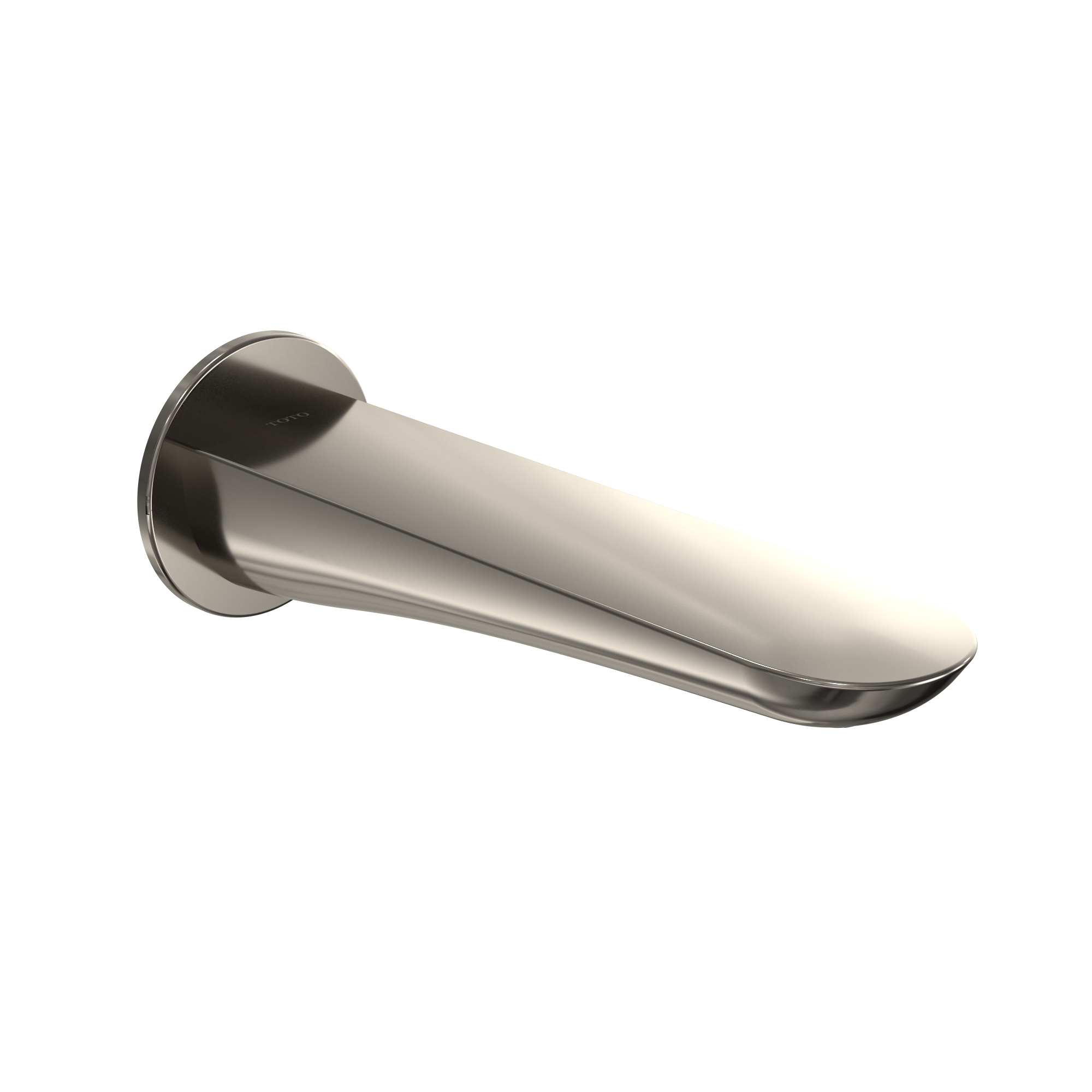 TOTO Modern R Wall Tub Spout, Polished Nickel, Brass, TBG01001U#PN