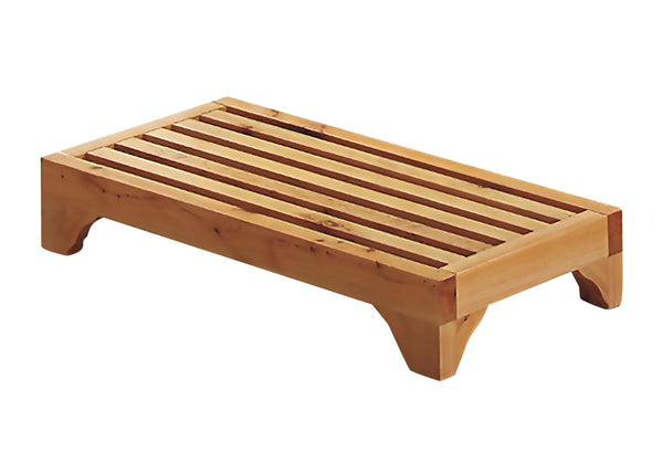 ALFI brand Cedar Wood, Natural Wood, AB4409 4" Modern Wooden Stepping Stool Multi-Purpose Accessory