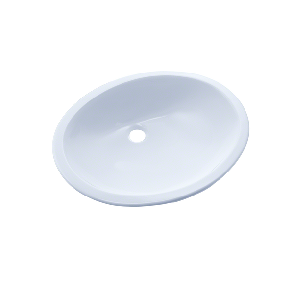 TOTO Rendezvous Oval Undermount Bathroom Sink with CEFIONTECT, Cotton White, Vitreous China, LT579G#01