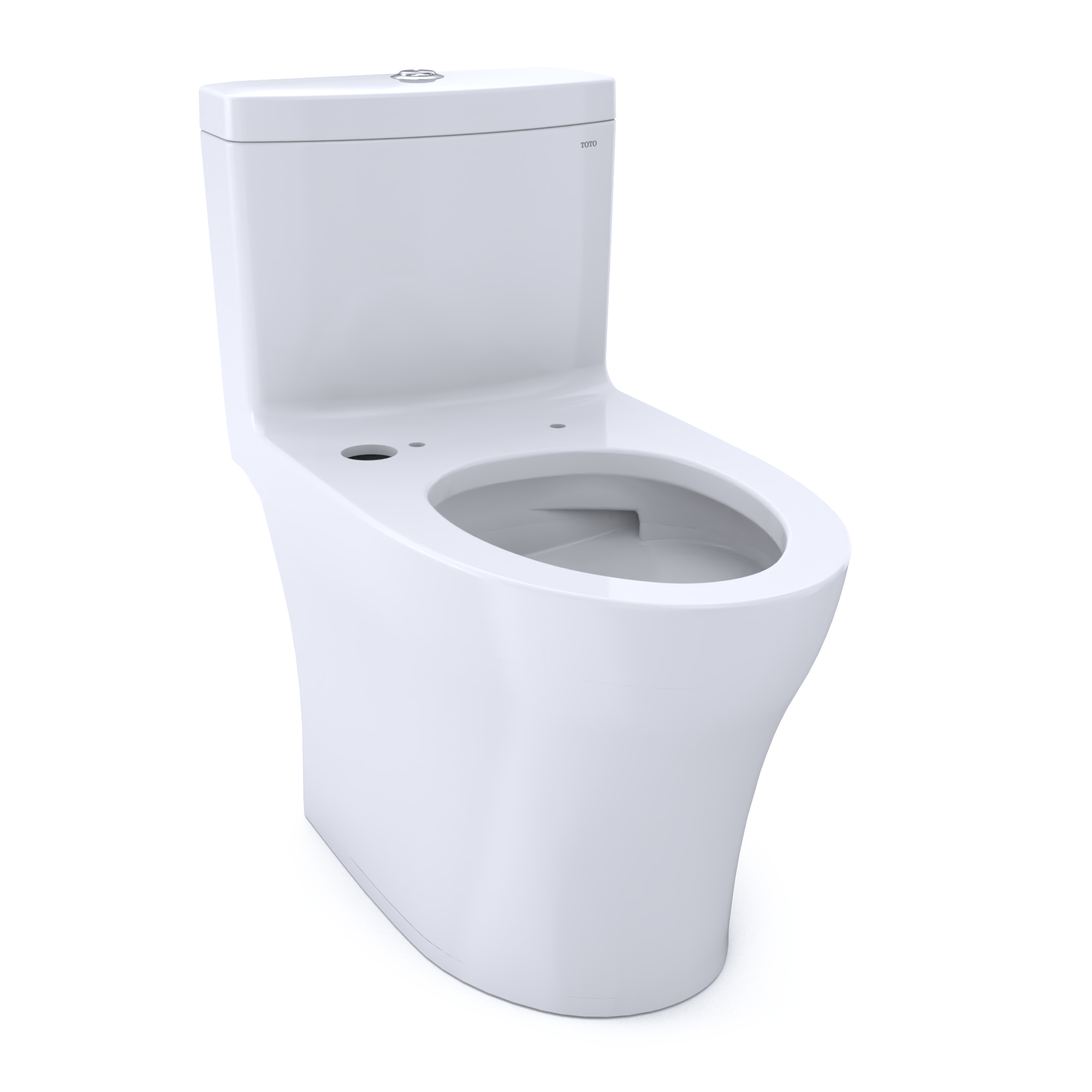 TOTO Aquia IV One-Piece Elongated Dual Flush 1.28 and 0.9 GPF WASHLET+ and Auto Flush Ready Toilet with CEFIONTECT, Cotton White, Vitreous China, CST646CEMFGNAT40#01