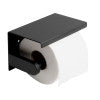 Alternate Image for ALFI brand ABTPC66-BLA Black Matte Stainless Steel Toilet Paper Holder with Shelf