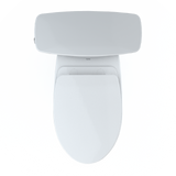 TOTO Drake Transitional Two-Piece Elongated 1.28 GPF TORNADO FLUSH Toilet with CEFIONTECT and SoftClose Seat, WASHLET+ Ready, Cotton White, Vitreous China, MS786124CEG#01