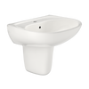 TOTO Supreme Oval Wall-Mount Bathroom Sink with CeFiONtect and Shroud for Single Hole Faucets, Colonial White, Vitreous China, LHT241G#11