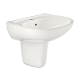 TOTO Supreme Oval Wall-Mount Bathroom Sink with CeFiONtect and Shroud for Single Hole Faucets, Colonial White, Vitreous China, LHT241G#11