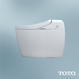 TOTO WASHLET G450 1.0 or 0.8 GPF Smart Toilet with Integrated Bidet Seat and CEFIONTECT, Cotton White, Vitreous China|Plastic, MS922CUMFG#01