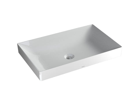 TOTO Kiwami Rectangular 23" Vessel Bathroom Sink with CEFIONTECT, Cotton White, Ceramic, LT476GR#01