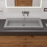 ALFI brand ABCO7055 Solid Concrete Gray Matte Cap Bathroom Sink Drain