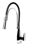 ALFI brand 1.8 GPM Lever Gooseneck Spout Touch Kitchen Faucet, Modern, Gray, Polished Chrome, ABKF3023-PC