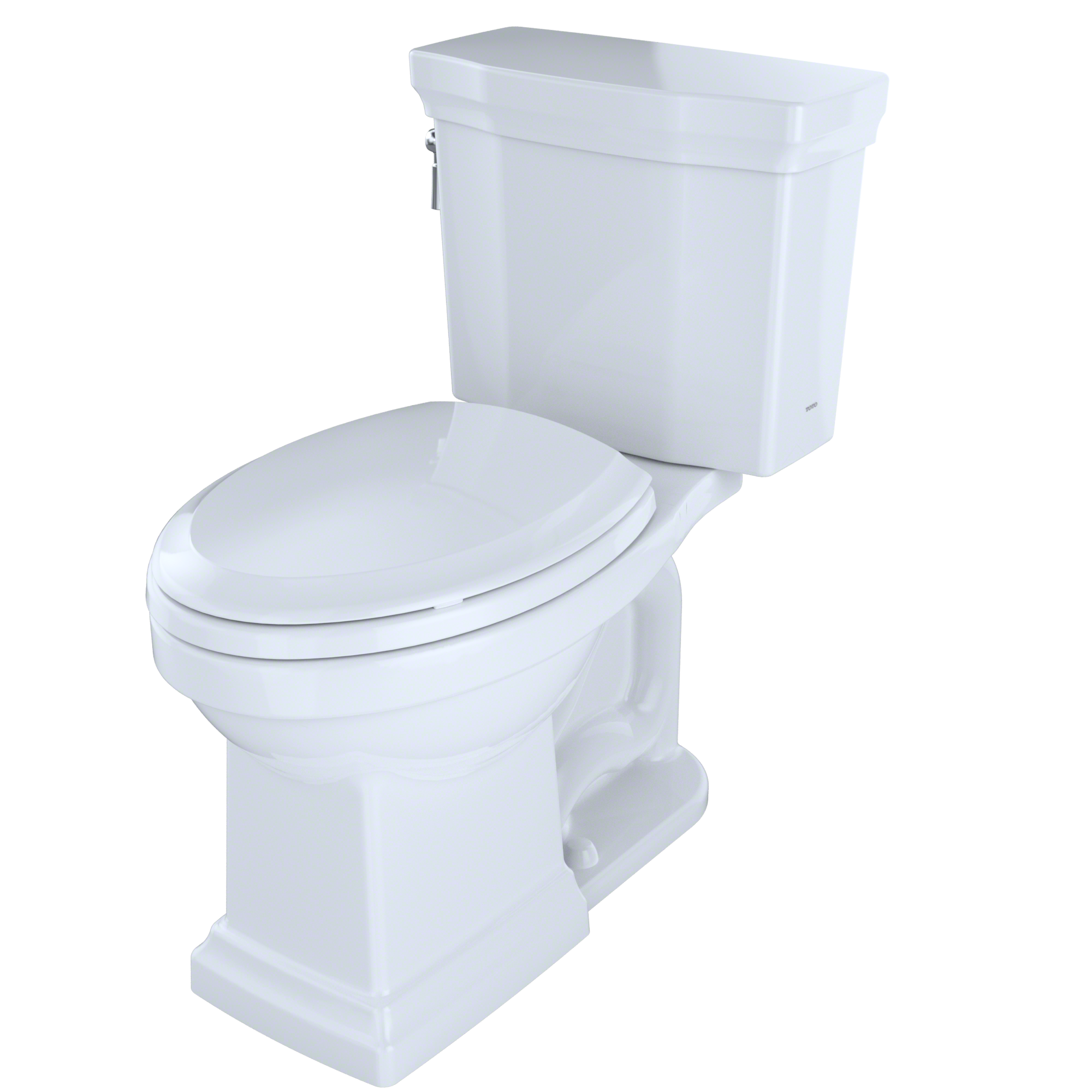 TOTO Promenade II 1G Two-Piece Elongated 1.0 GPF Universal Height Toilet with CEFIONTECT, Cotton White, Vitreous China, CST404CUFG#01