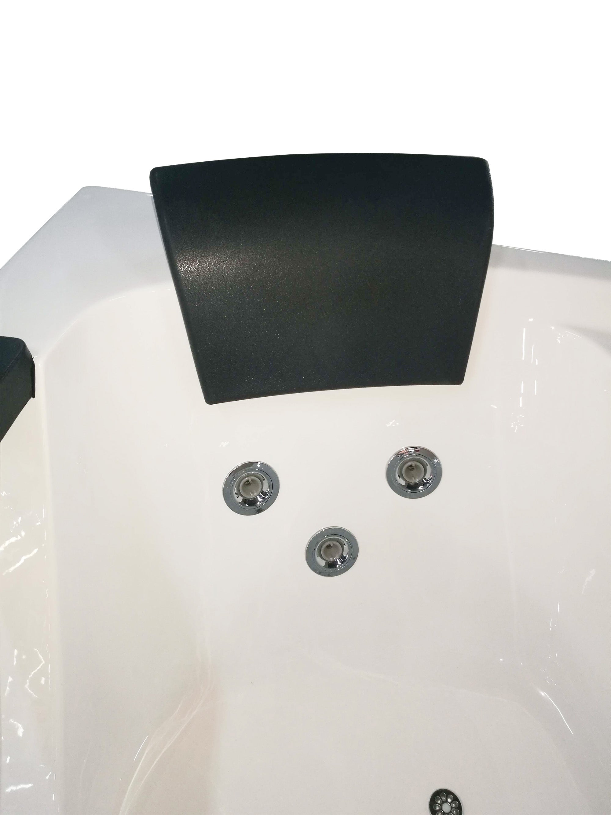 Eago 59" Acrylic Corner Neo-angle Round Bathtub, White, AM198ETL-R