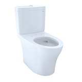 TOTO Aquia IV Two-Piece Elongated Dual Flush 1.28 and 0.9 GPF Toilet with CEFIONTECT, Cotton White, Vitreous China, CST446CEMFGN#01