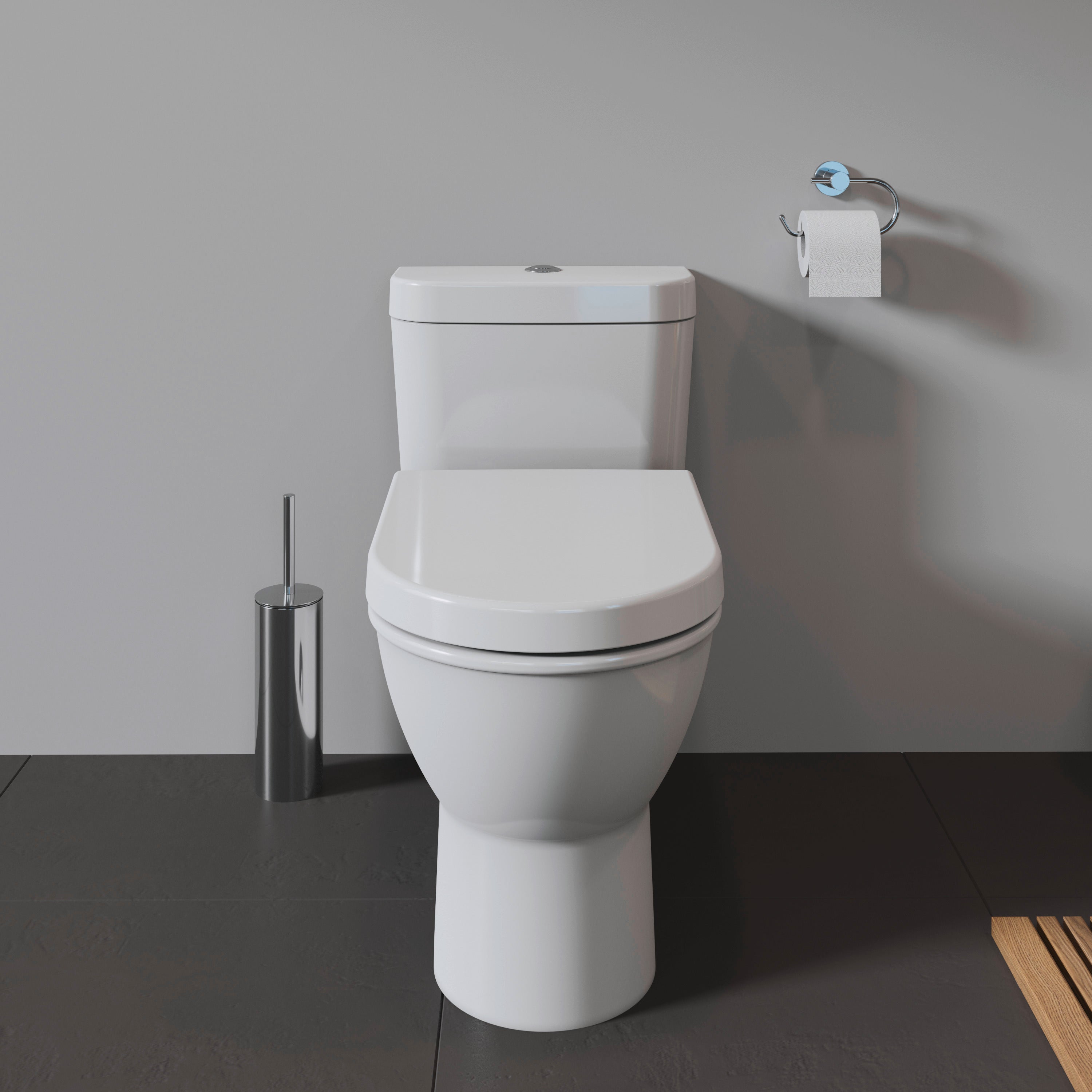 Starck 3 Elongated Slow Close Toilet Seat in White