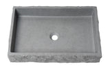 Alternative View of ALFI brand 24" x 15.6" Rectangle Above Mount Concrete Bathroom Sink, Gray Matte, No Faucet Hole, ABCO24R