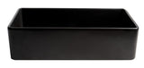 ALFI brand 36" Fireclay Farmhouse Sink, Black Matte, No Faucet Hole, ABF3618-BM