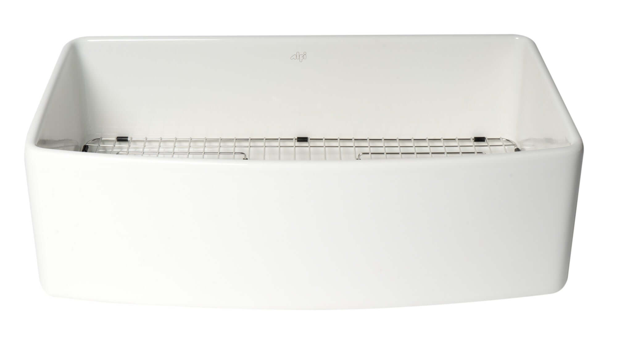 ALFI brand 33" Fireclay Farmhouse Sink with Accessories, White, ABFC3320S-W