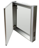 ALFI brand ABMC2432BT 24" x 32" Single Door LED Light Bluetooth Medicine Cabinet, Aluminum, Gray