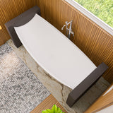 ALFI brand 71" Solid Surface Resin Free Standing Oval Bathtub, White Matte, HammockTub2-WM