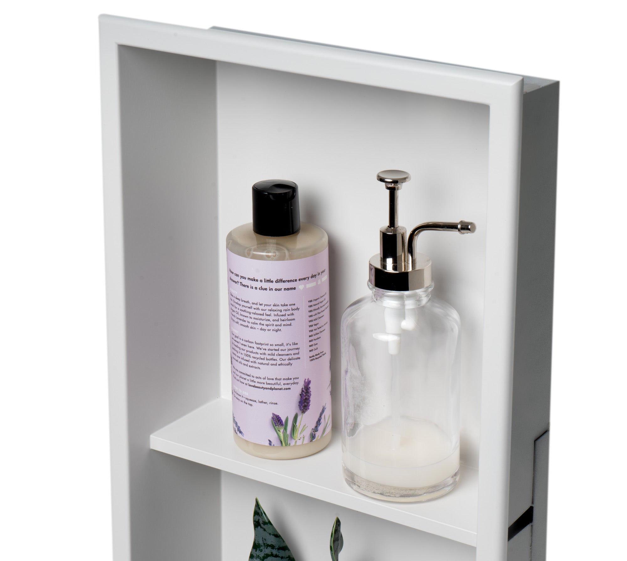 ALFI brand ABNC1224-W 12 x 24 White Matte Stainless Steel Vertical Double Shelf Bath Shower Niche, 20 Gauge