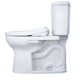 TOTO WASHLET+ Drake II Two-Piece Elongated 1.28 GPF Toilet and WASHLET+ S7A Contemporary Bidet Seat, Cotton White, Vitreous China|Plastic, MW4544736CEFG#01