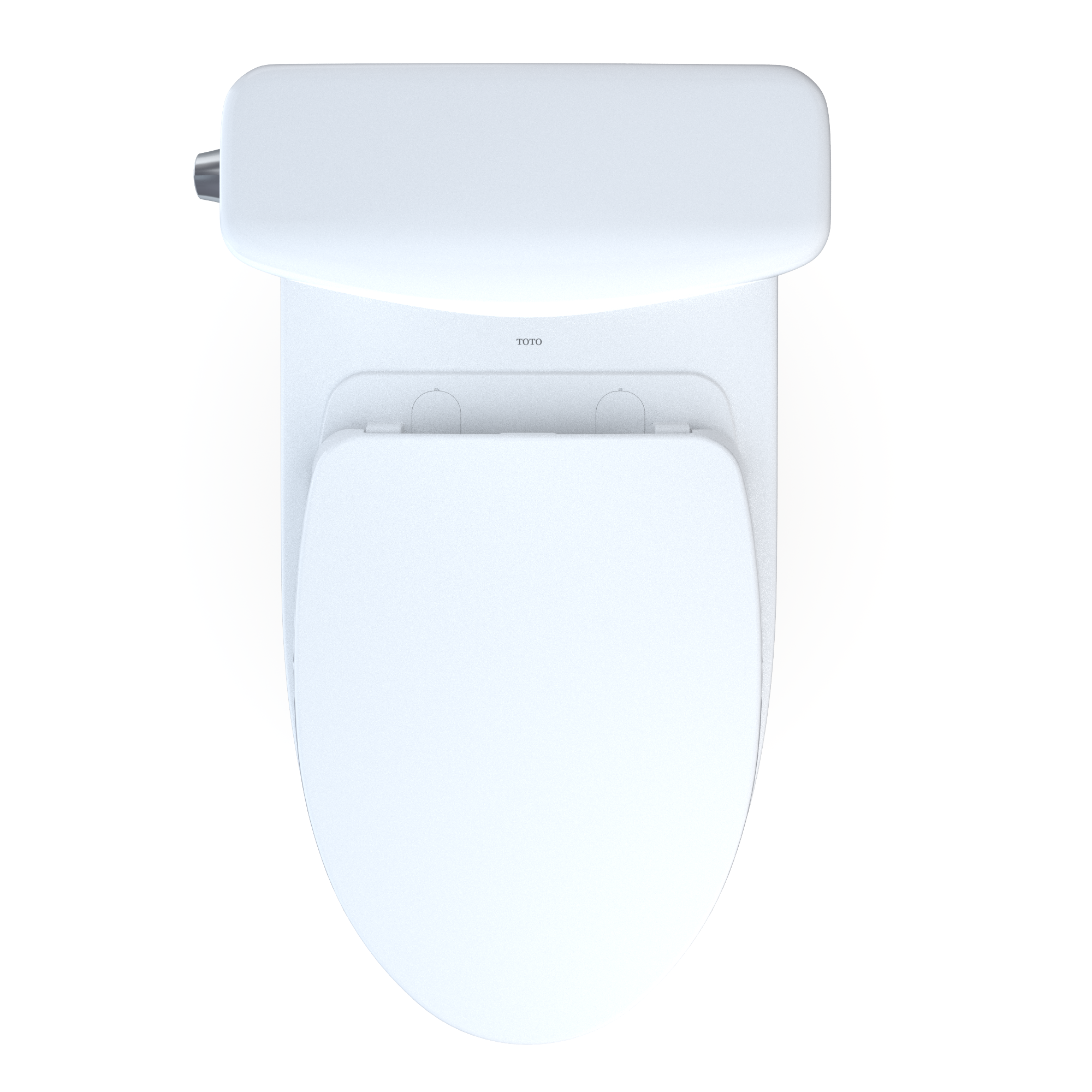 TOTO Aquia IV Cube Two-Piece Elongated Dual Flush 1.28 and 0.9 GPF Universal Height Toilet with CEFIONTECT, WASHLET+ Ready, Cotton White, Vitreous China, MS436124CEMFGN#01