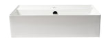 ALFI brand 23.38" x 15.75" Rectangle Above Mount Porcelain Bathroom Sink, White, 1 Faucet Hole, ABC901-W