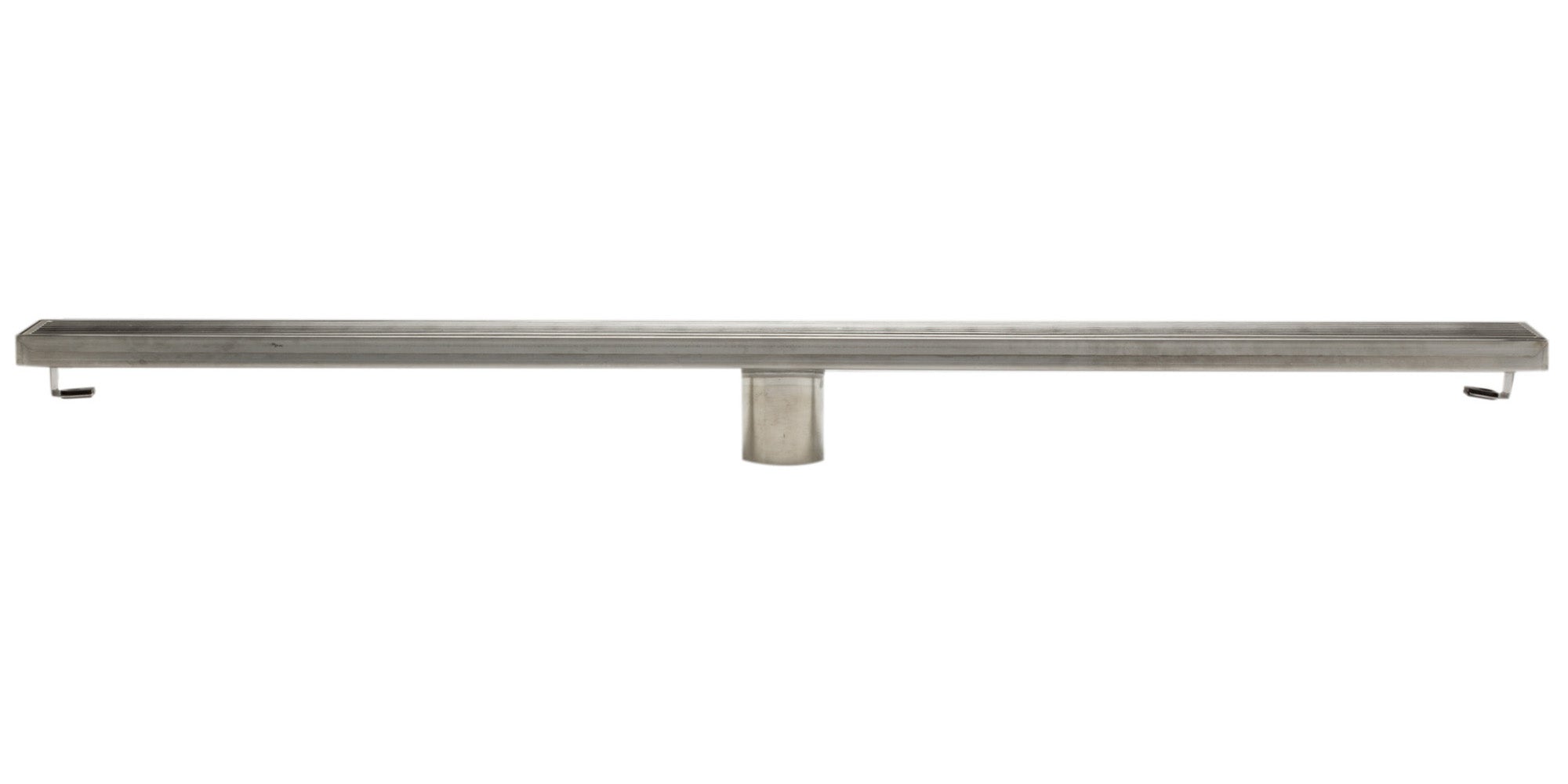 ALFI brand ABLD36D 36" Modern Stainless Steel Linear Shower Drain with Groove Lines, Grey