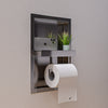 ALFI brand ABTPN88-BSS Brushed Stainless Steel Recessed Toilet Paper Holder Niche, 19 Gauge