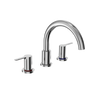 TOTO LB Two-Handle Deck-Mount Roman Tub Filler Trim, Polished Chrome, Brass, TBS01201U#CP