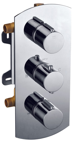 Alternate Image for ALFI brand AB3901-PC Polished Chrome Round 2 Way Thermostatic Shower Mixer, Brass