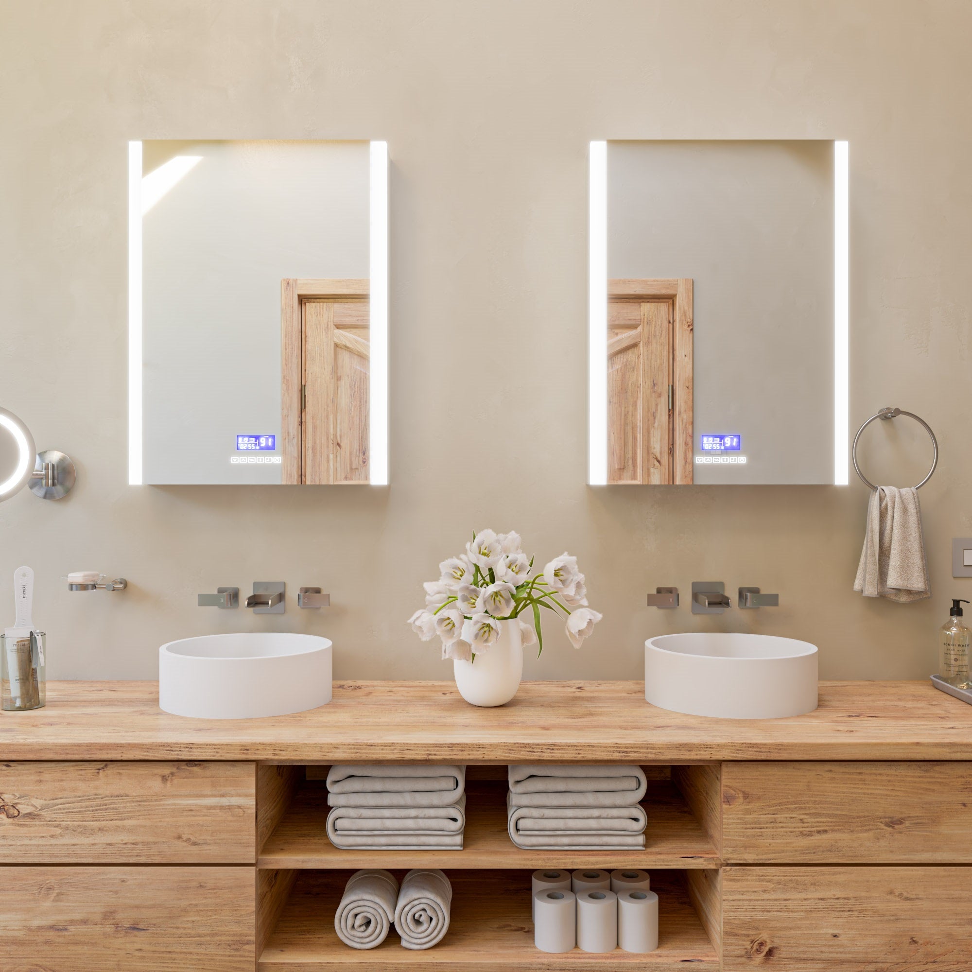 ALFI brand 15.13" x 15.13" Round Above Mount Resin Bathroom Sink, White Matte, No Faucet Hole, ABRS15R