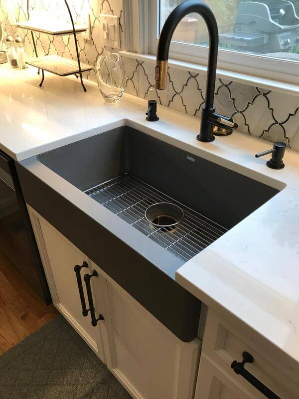 Blanco Vintera 30" Granite Composite Workstation Farmhouse Sink, Silgranit, Anthracite, 526538