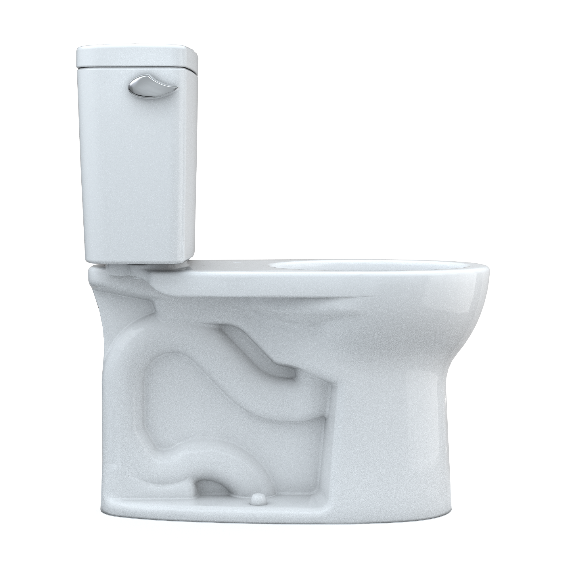 TOTO Drake Two-Piece Round 1.6 GPF Universal Height TORNADO FLUSH Toilet with CEFIONTECT, Cotton White, Vitreous China, CST775CSFG#01