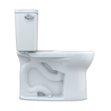 TOTO Drake Two-Piece Round 1.28 GPF Universal Height TORNADO FLUSH Toilet with CEFIONTECT, Cotton White, Vitreous China, CST775CEFG#01