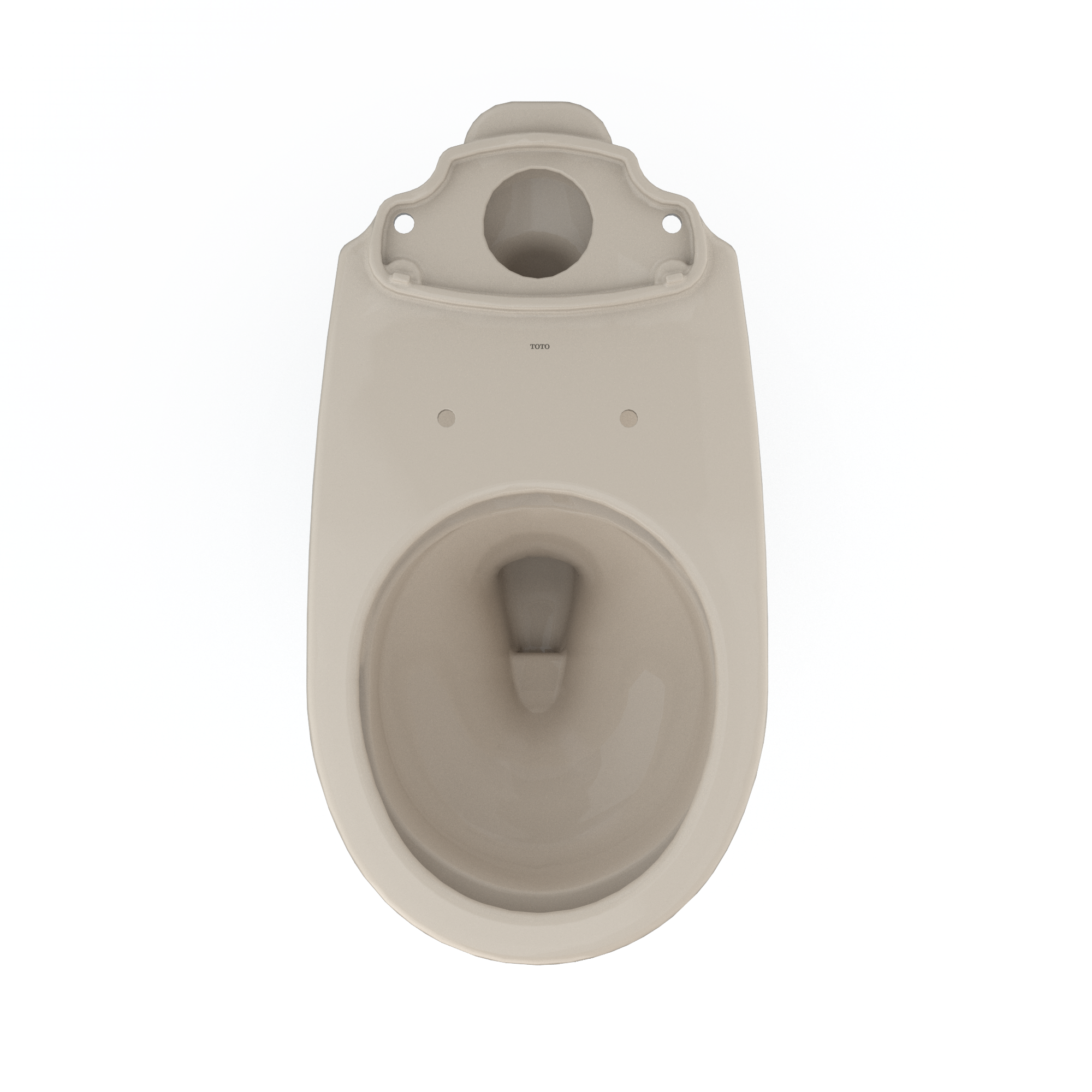 TOTO Drake Round TORNADO FLUSH Toilet Bowl with CEFIONTECT, Bone, Vitreous China, C775CEFG#03