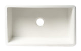 ALFI brand 30" Dual Mount Fireclay Kitchen Sink, White, No Faucet Hole, ABF3018UD-W